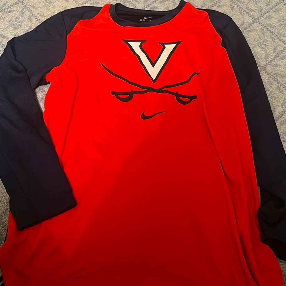 Nike lot of 3 Virginia UVA mens long sleeve jersey material euc lacrosse lax